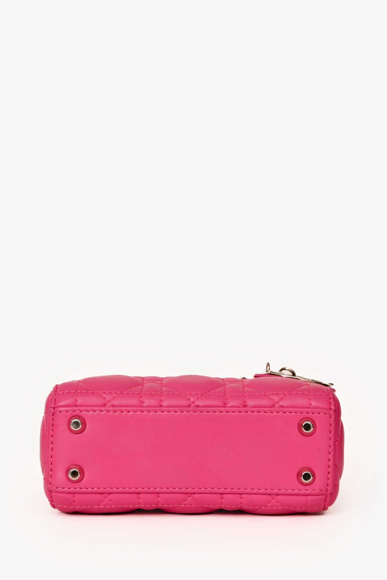 Christian Dior Pink Cannage Leather Mini 'Lady Dior' with Strap
