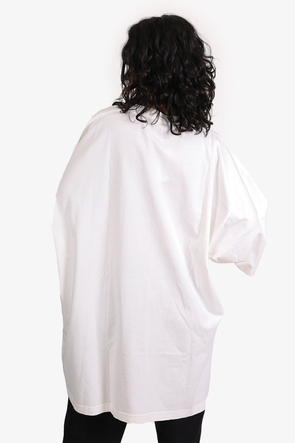 Balenciaga White Logo Embroidery Boxy T-Shirt Size L Mens