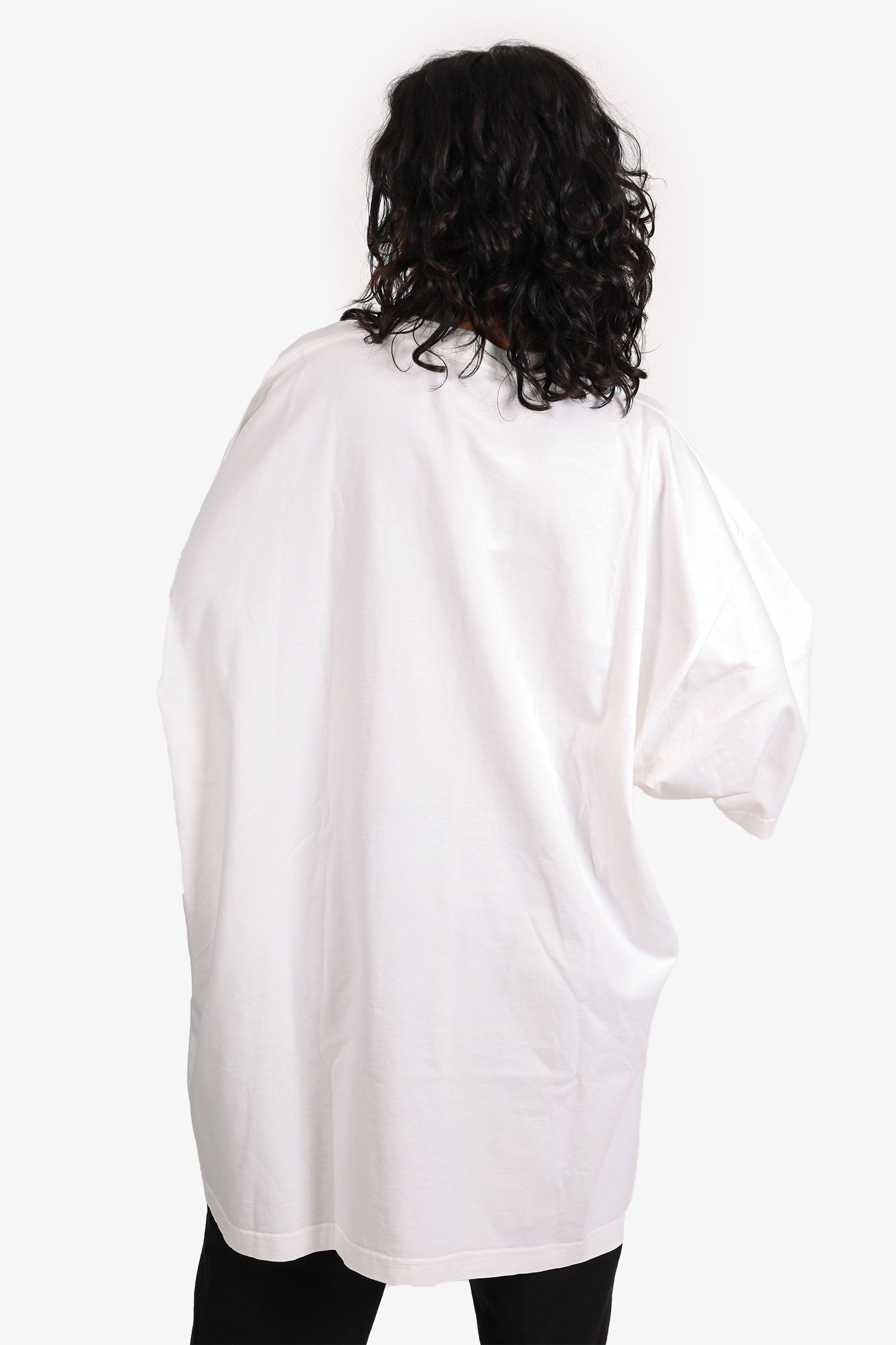 Balenciaga White Logo Embroidery Boxy T-Shirt Size L Mens
