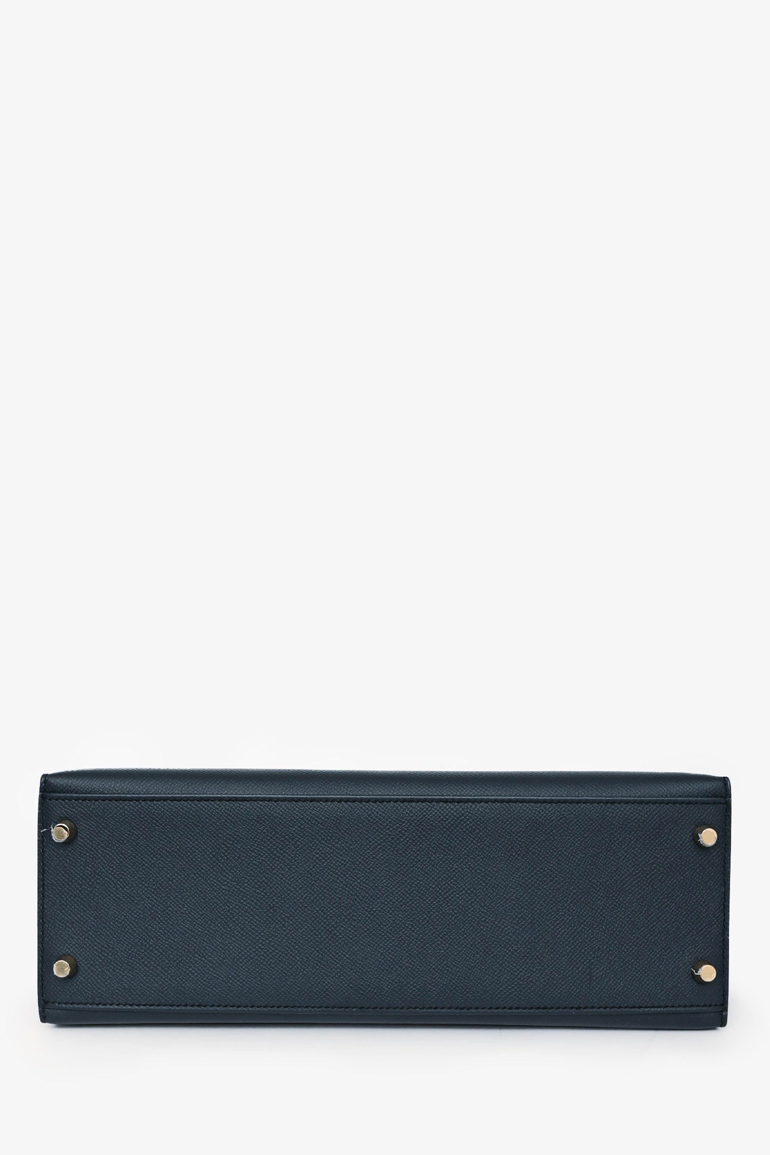 Hermès 2016 Blue Indigo/Rouge H Trim Epsom Leather Contour Sellier Kelly 32 With Strap GHW