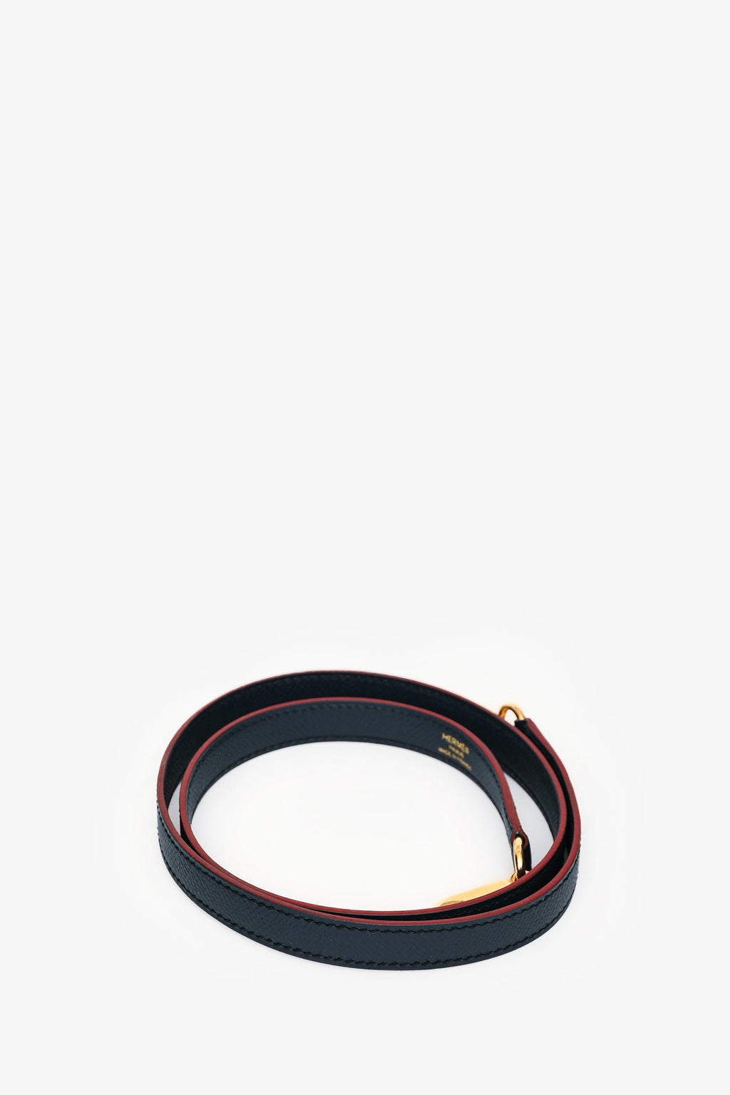 Hermès 2016 Blue Indigo/Rouge H Trim Epsom Leather Contour Sellier Kelly 32 With Strap GHW