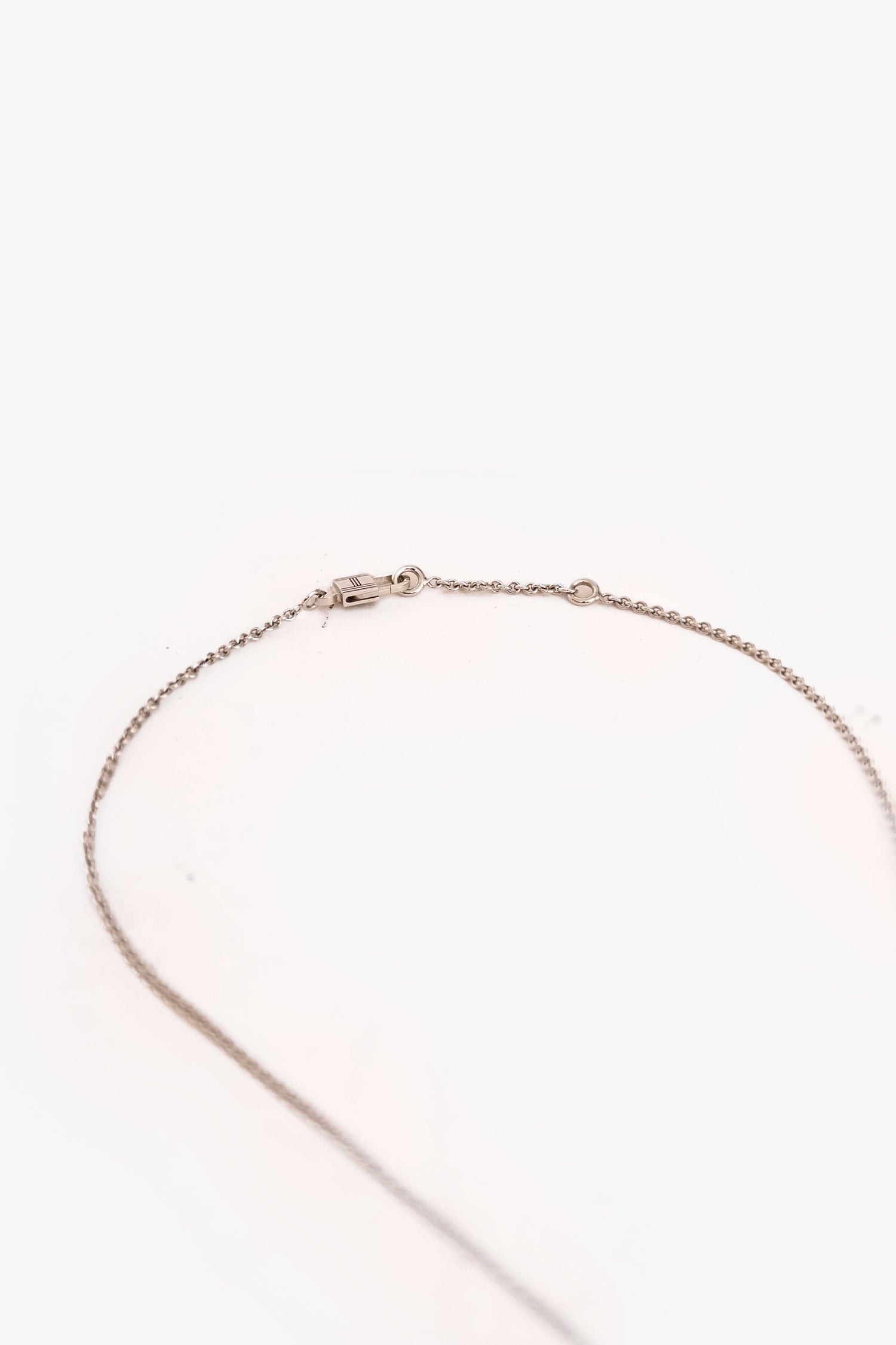 Hermès 18K White Gold Diamond 'Cadenas' Lock Pendant