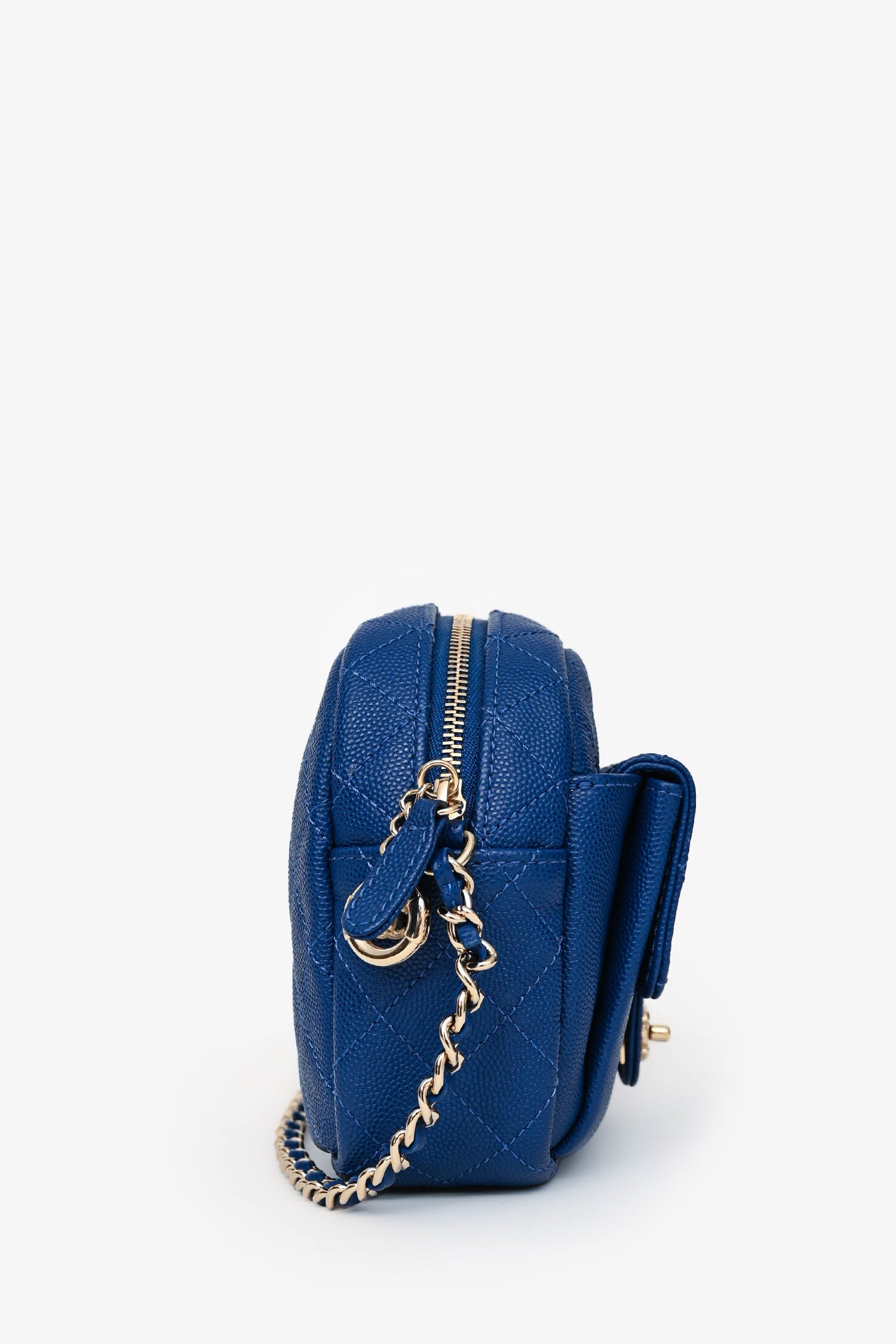 Pre-Loved Chanel™ 2019 Dark Blue Caviar Camera Bag GHW