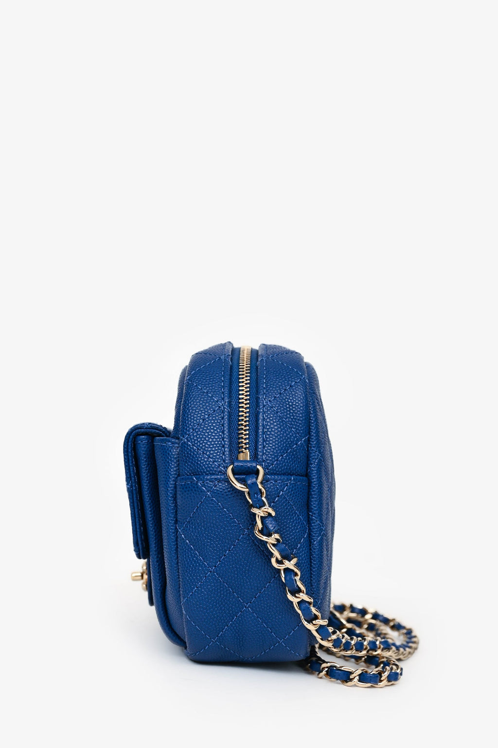 Pre-Loved Chanel™ 2019 Dark Blue Caviar Camera Bag GHW