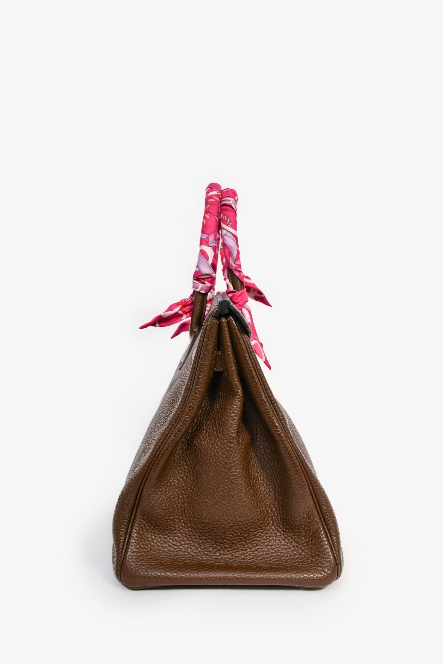 Hermès 2014 Special Order Brown Clemence Leather Birkin 35