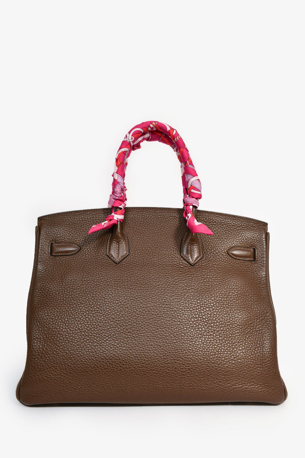 Hermès 2014 Special Order Brown Clemence Leather Birkin 35