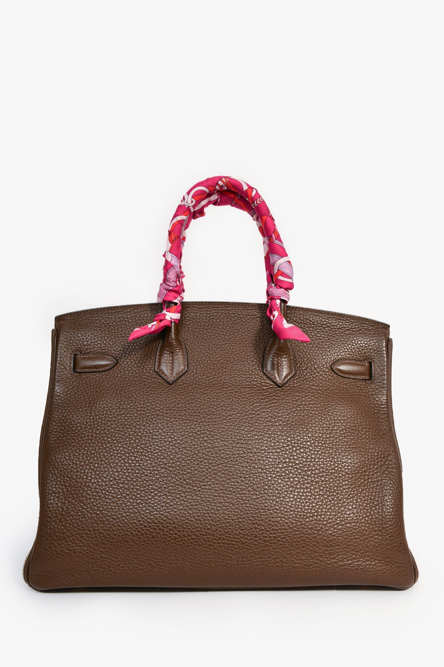 Hermès 2014 Special Order Brown Clemence Leather Birkin 35