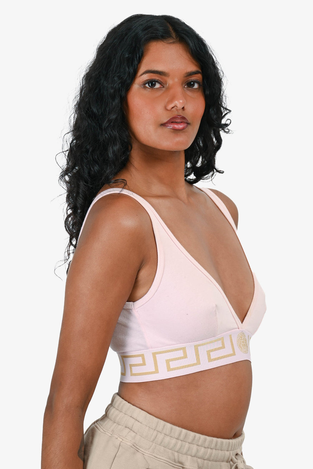 Versace Pink/Gold Medusa Bralette Size 2