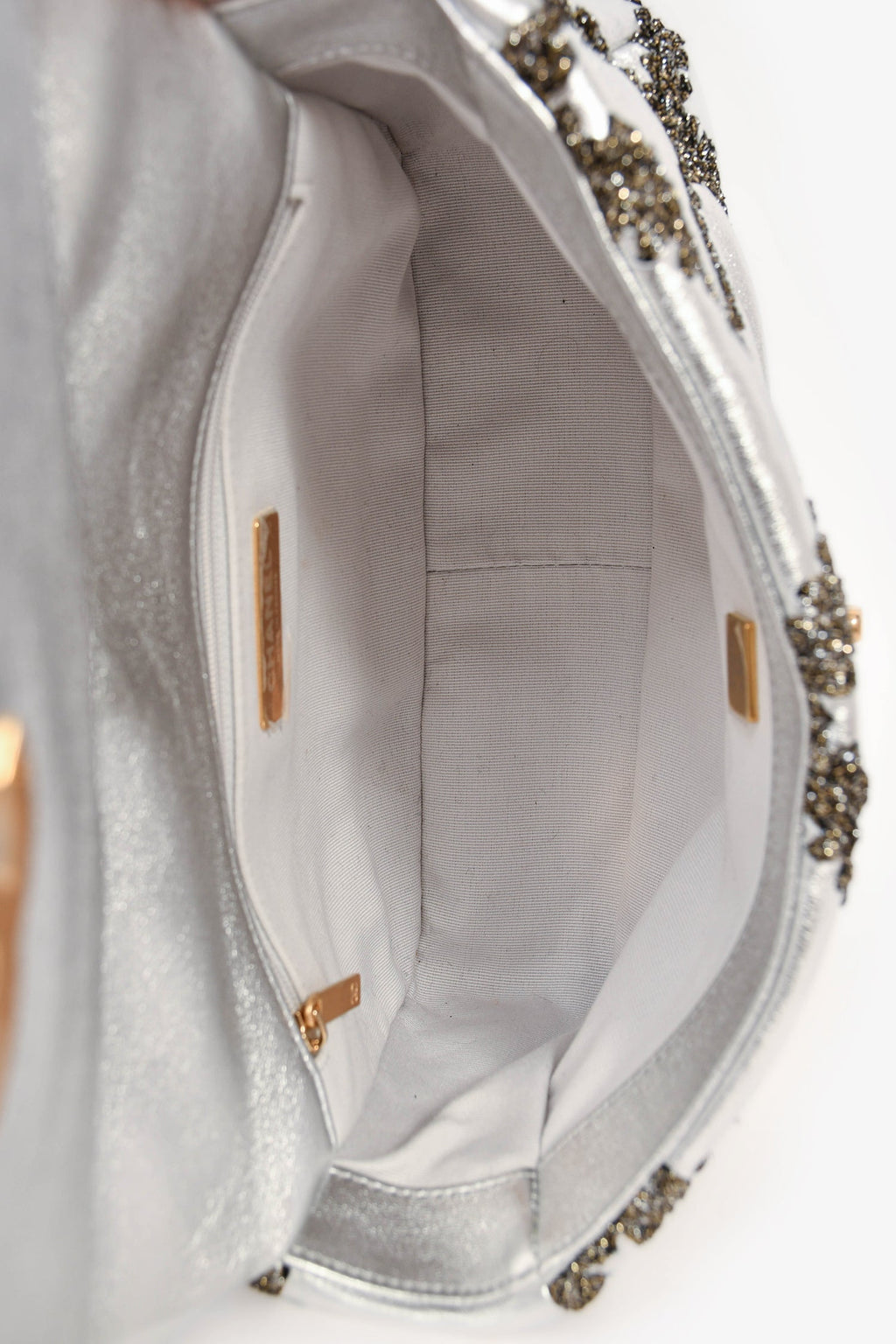 Pre-Loved Chanel™ Limited Edition Silver/Gunmetal Crochet Small 19 Duo-Toned Chain Shoulder Bag