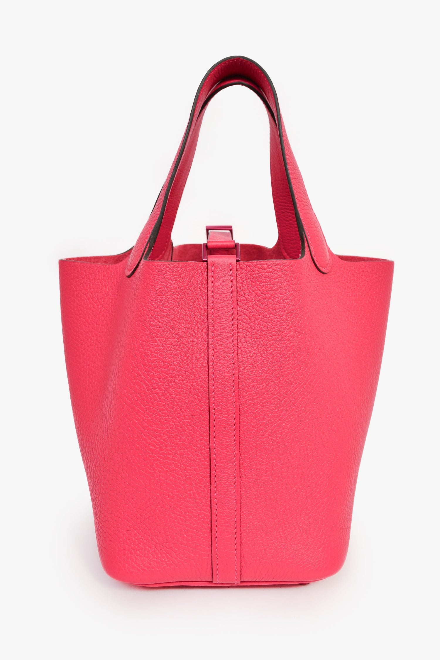 Hermès 2023 Limited Edition Rose Mexico Togo Picotin Monochrome Lock 18