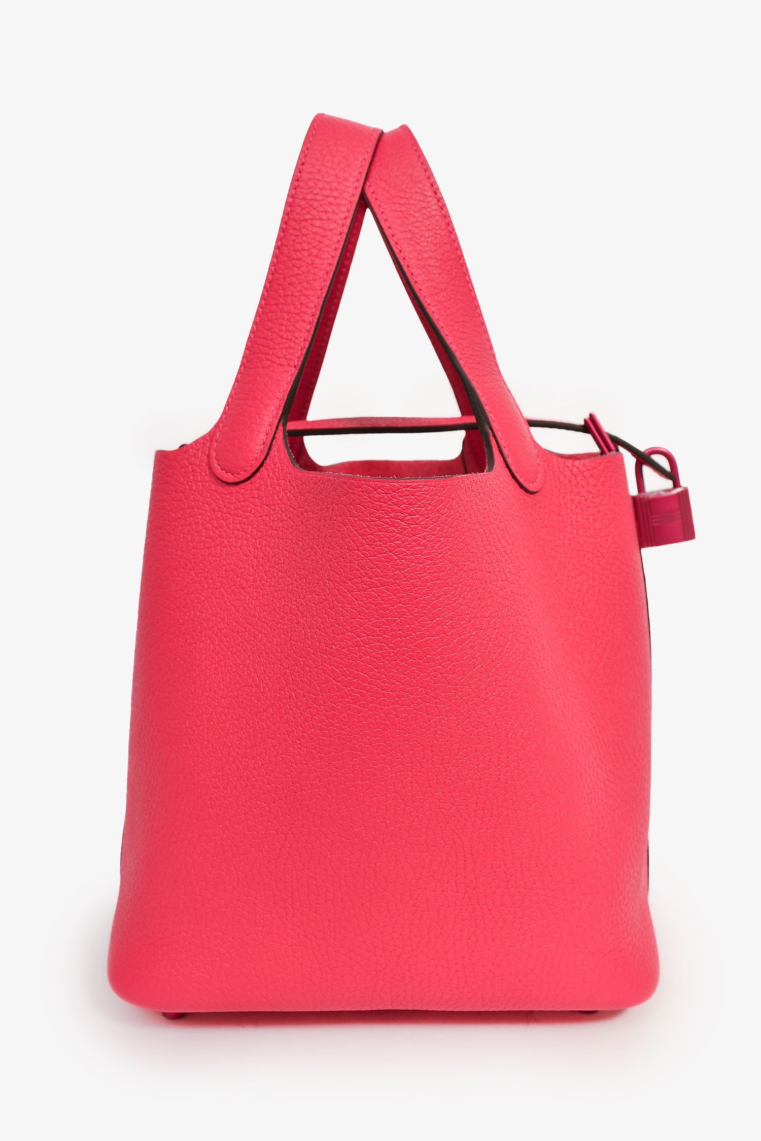 Hermès 2023 Limited Edition Rose Mexico Togo Picotin Monochrome Lock 18