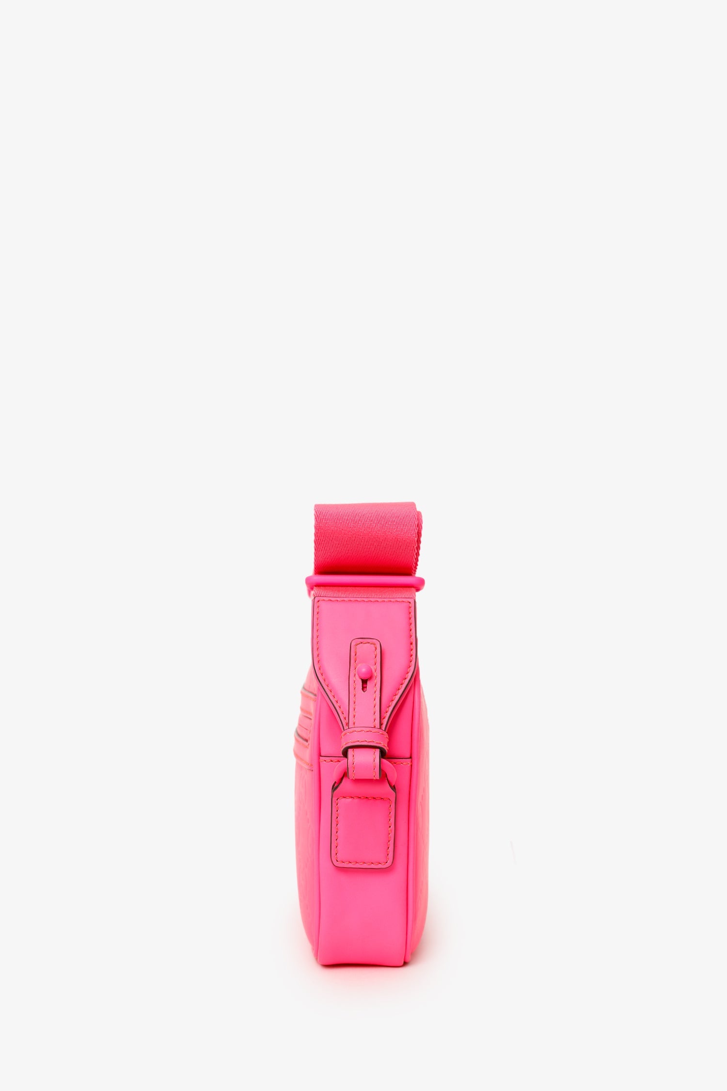 Gucci Neon Pink Rubber-Effect Crossbody Bag
