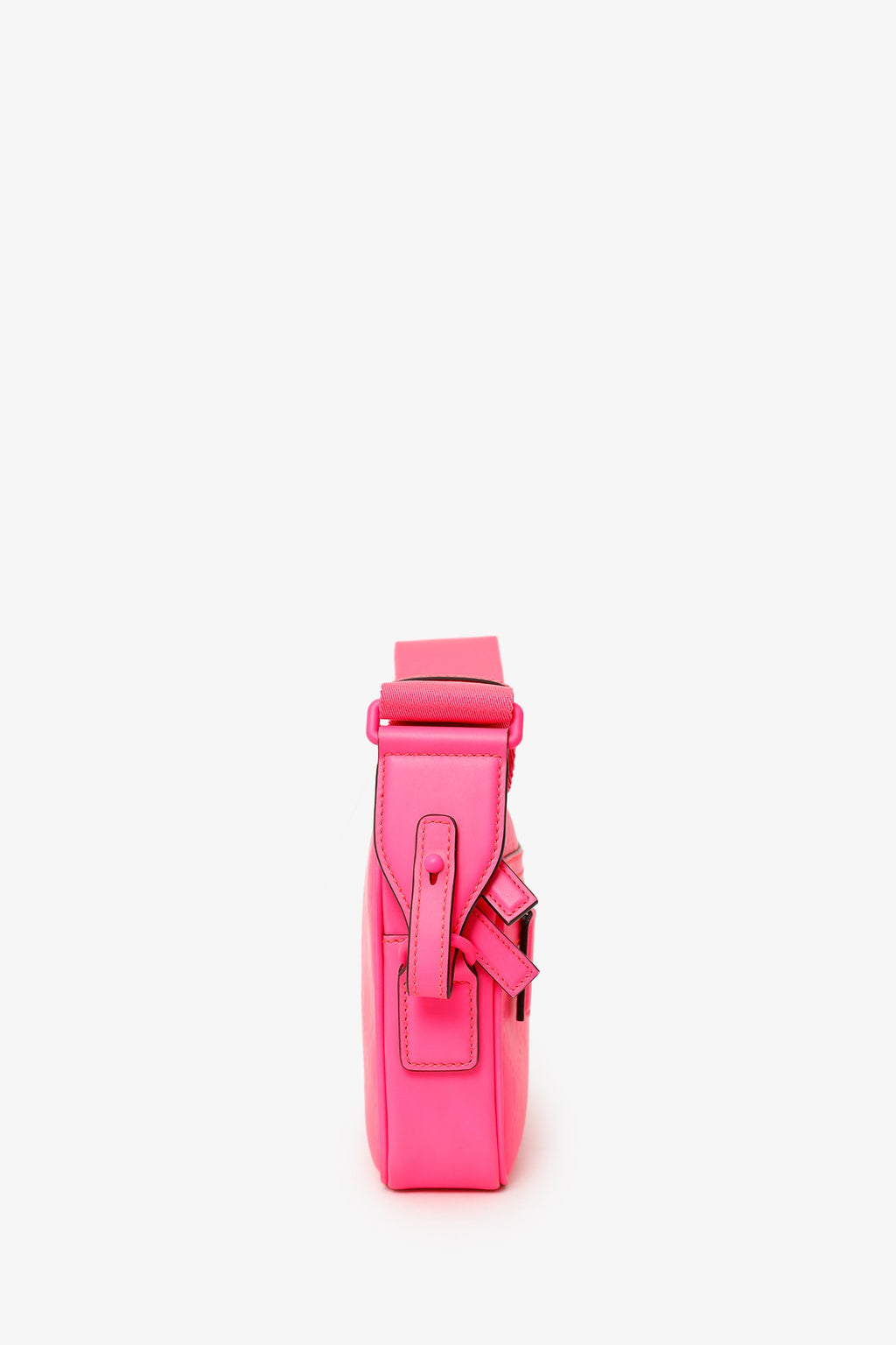 Gucci Neon Pink Rubber-Effect Crossbody Bag
