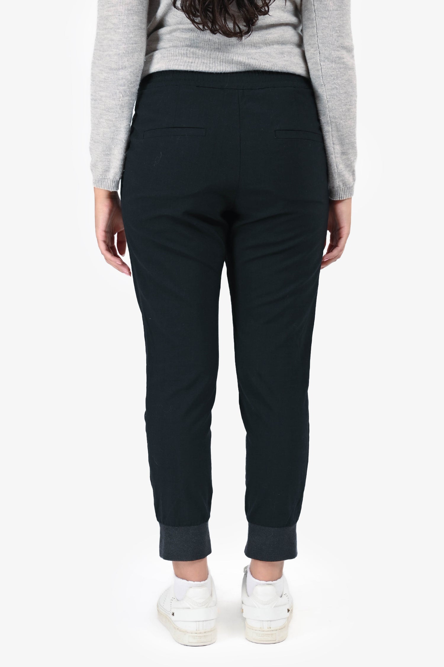 Brunello Cucinelli Black Wool Lightweight Joggers Size 6