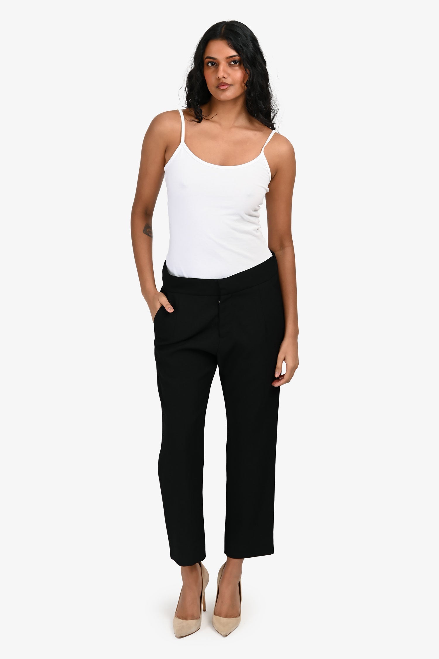 Marni Black Wool High Waisted Pants Size 40