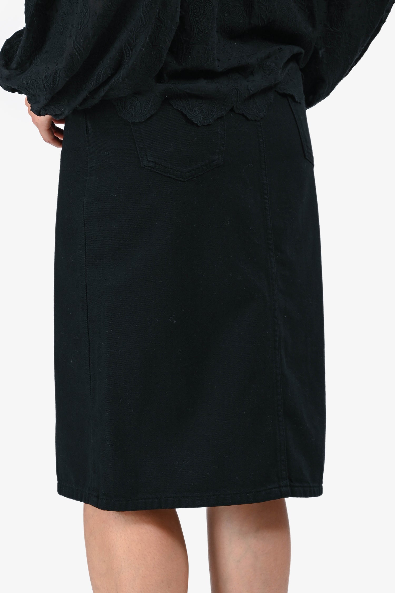 Ba&sh Black Denim Jude Mini Skirt Size 2