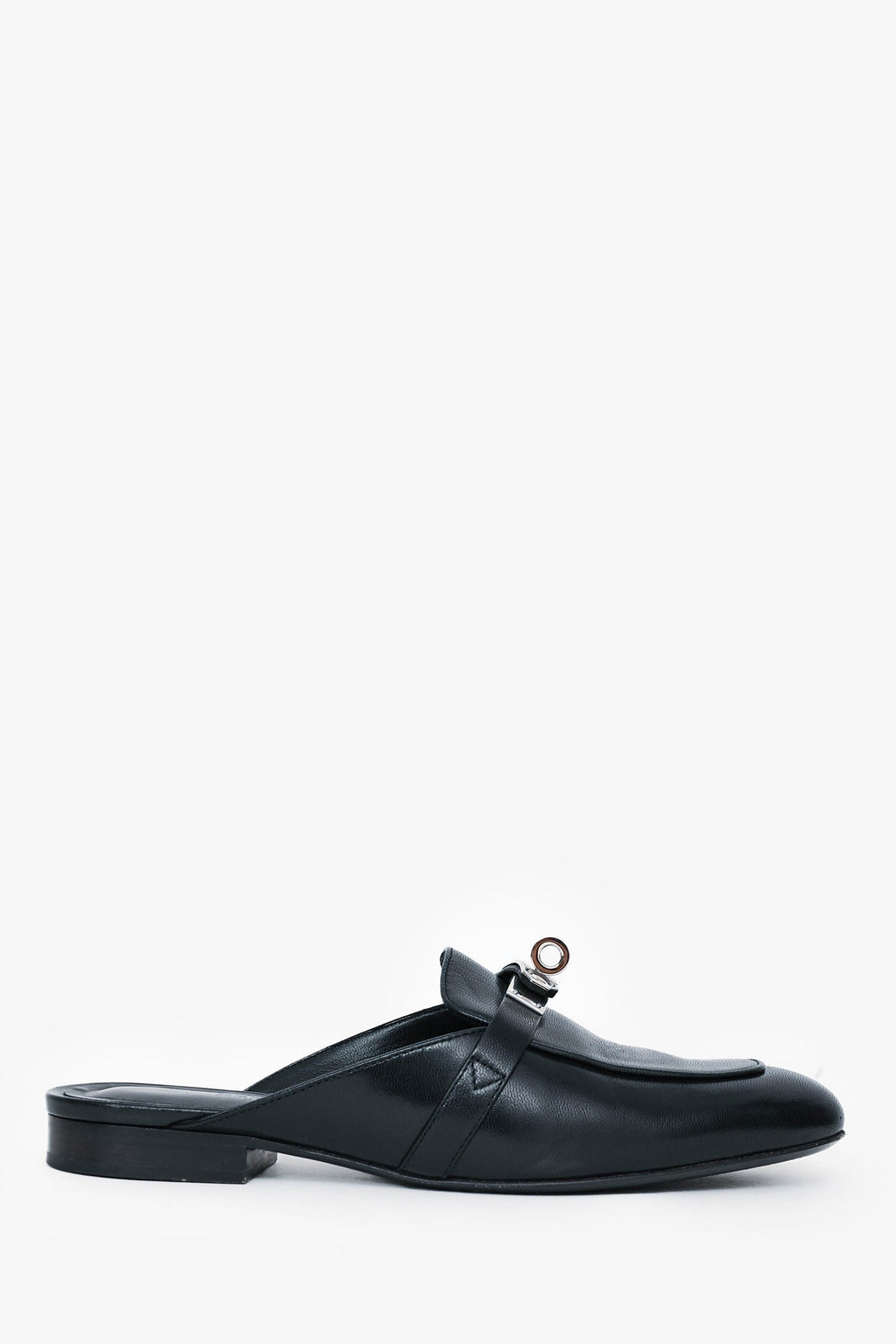 Hermès Black Leather Oz Mules Size 35