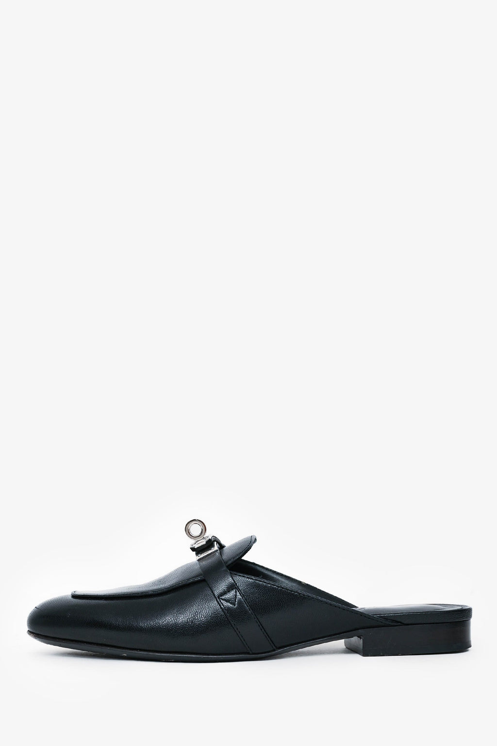 Hermès Black Leather Oz Mules Size 35