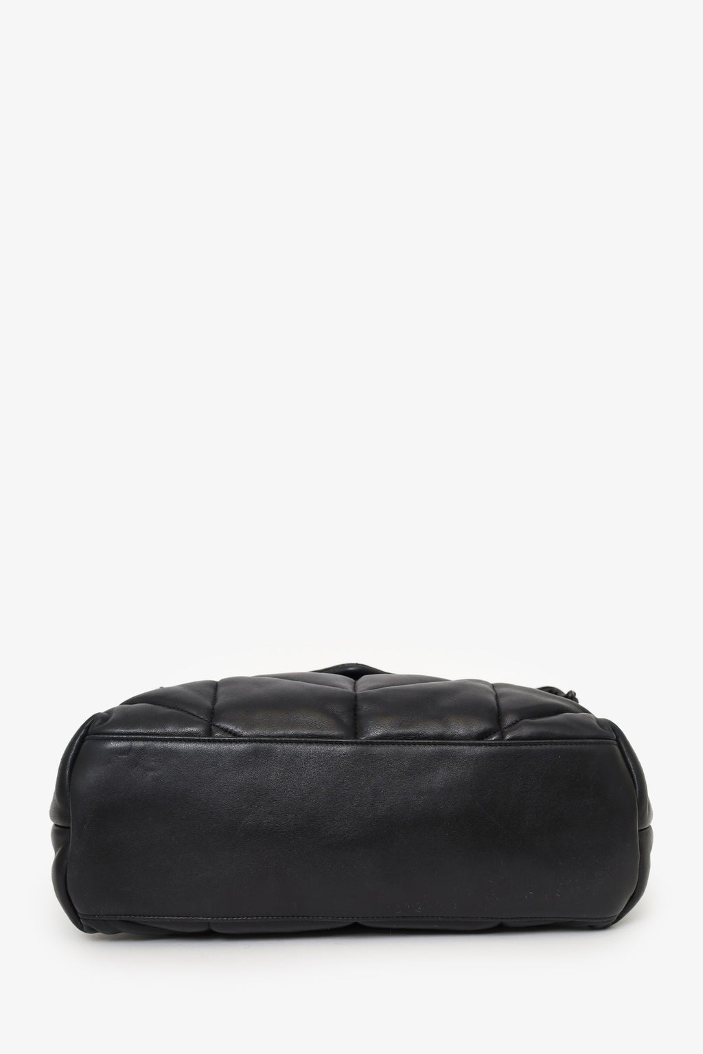 Saint Laurent So Black Monogram Chevron Quilt Matelassé Medium Loulou Puffer Bag