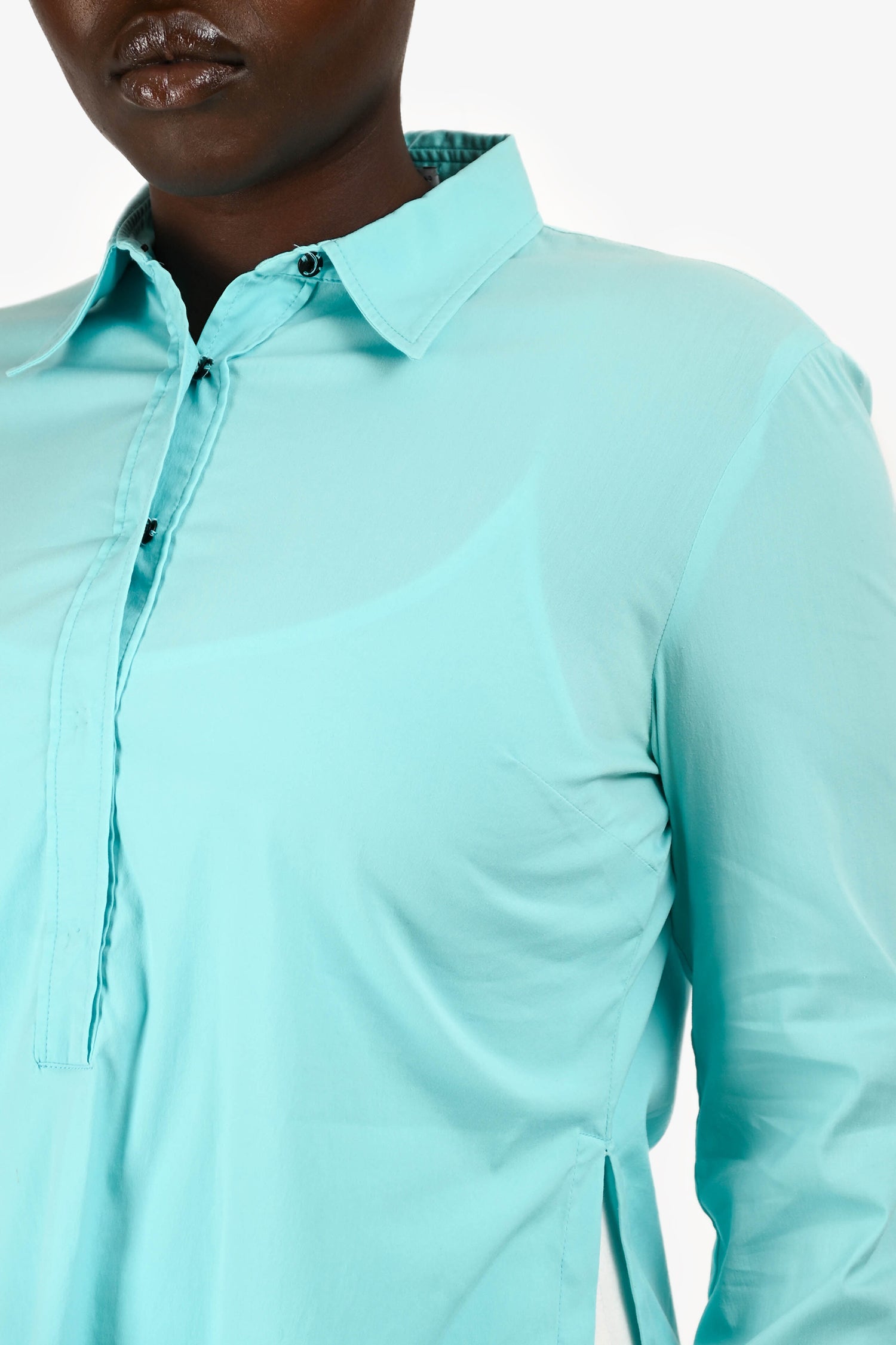 Dolce & Gabbana Teal Poplin Tunic Size 44