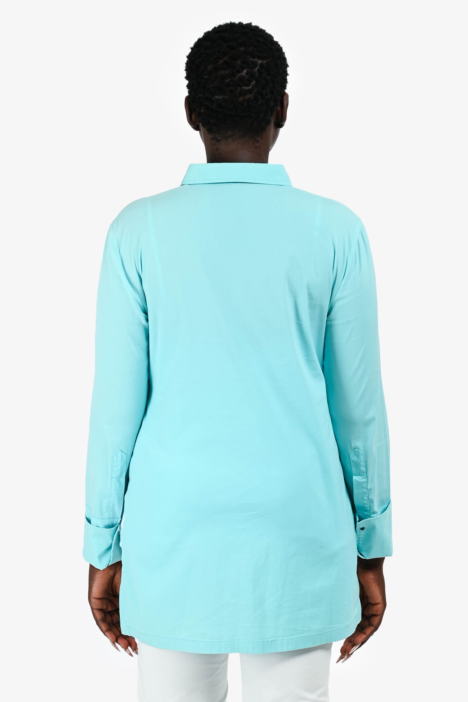 Dolce & Gabbana Teal Poplin Tunic Size 44