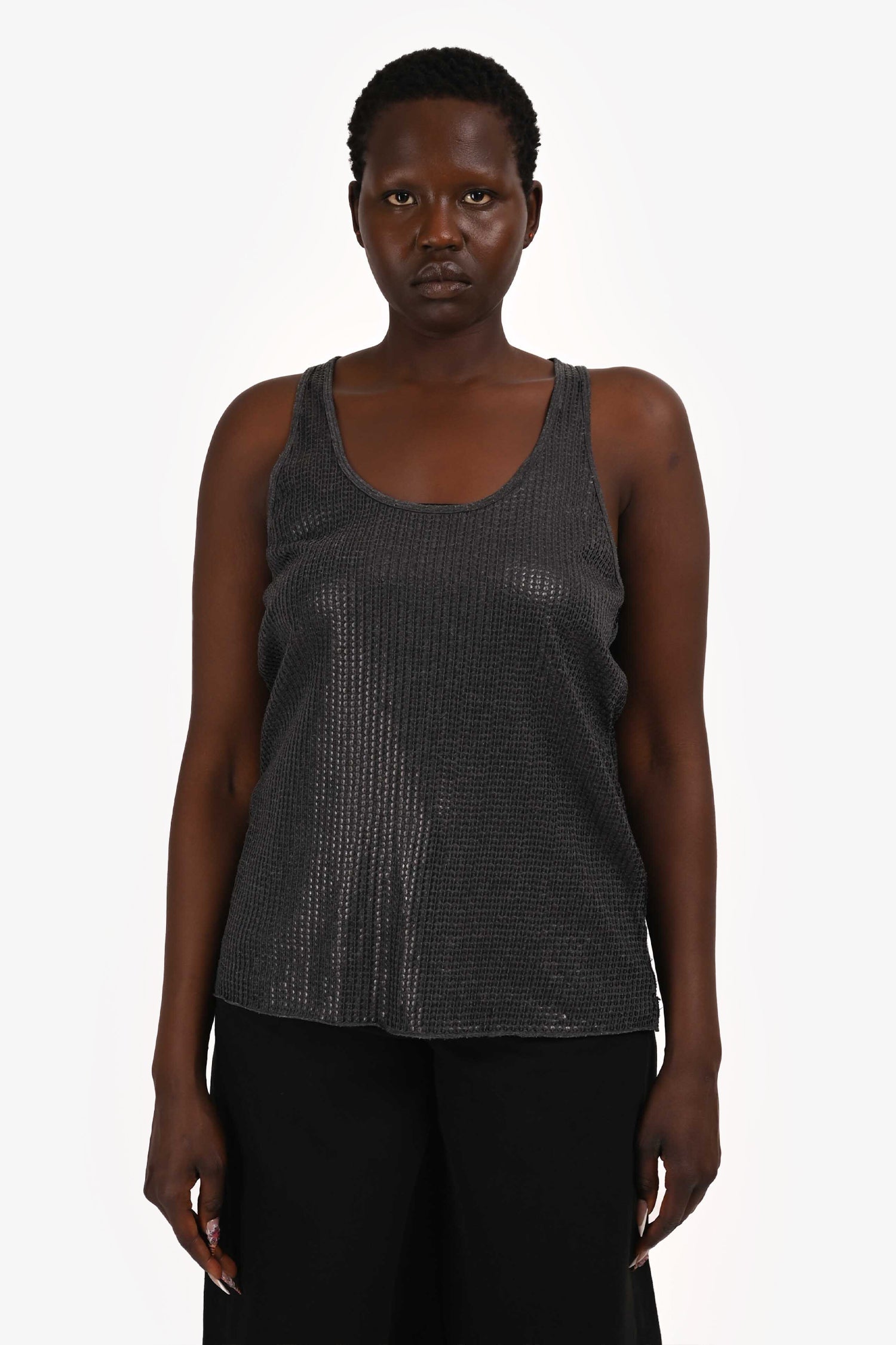 Vince Grey Sequin Tank Top Size L