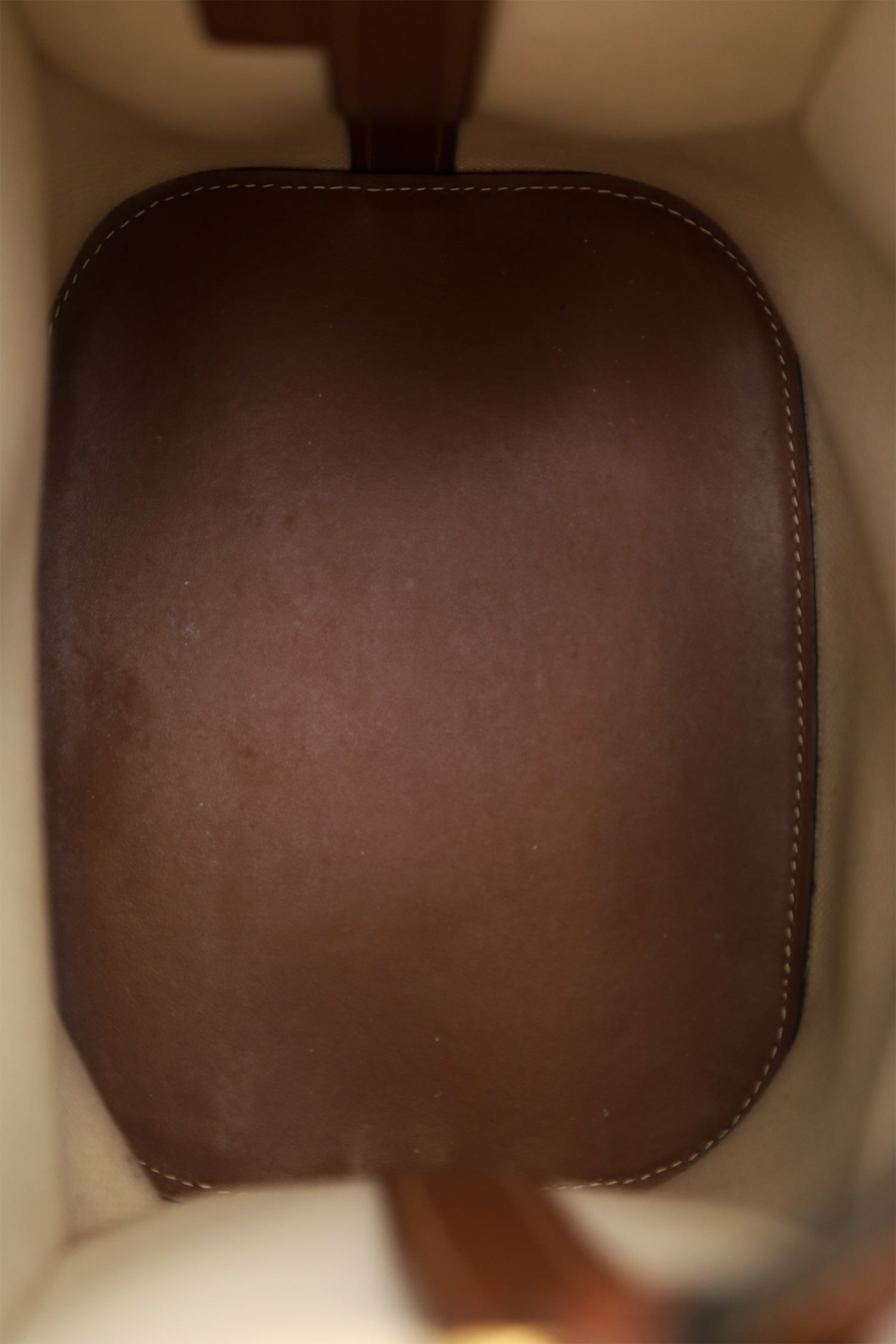 Burberry Off-White Canvas Small Peggy Bucket Bag