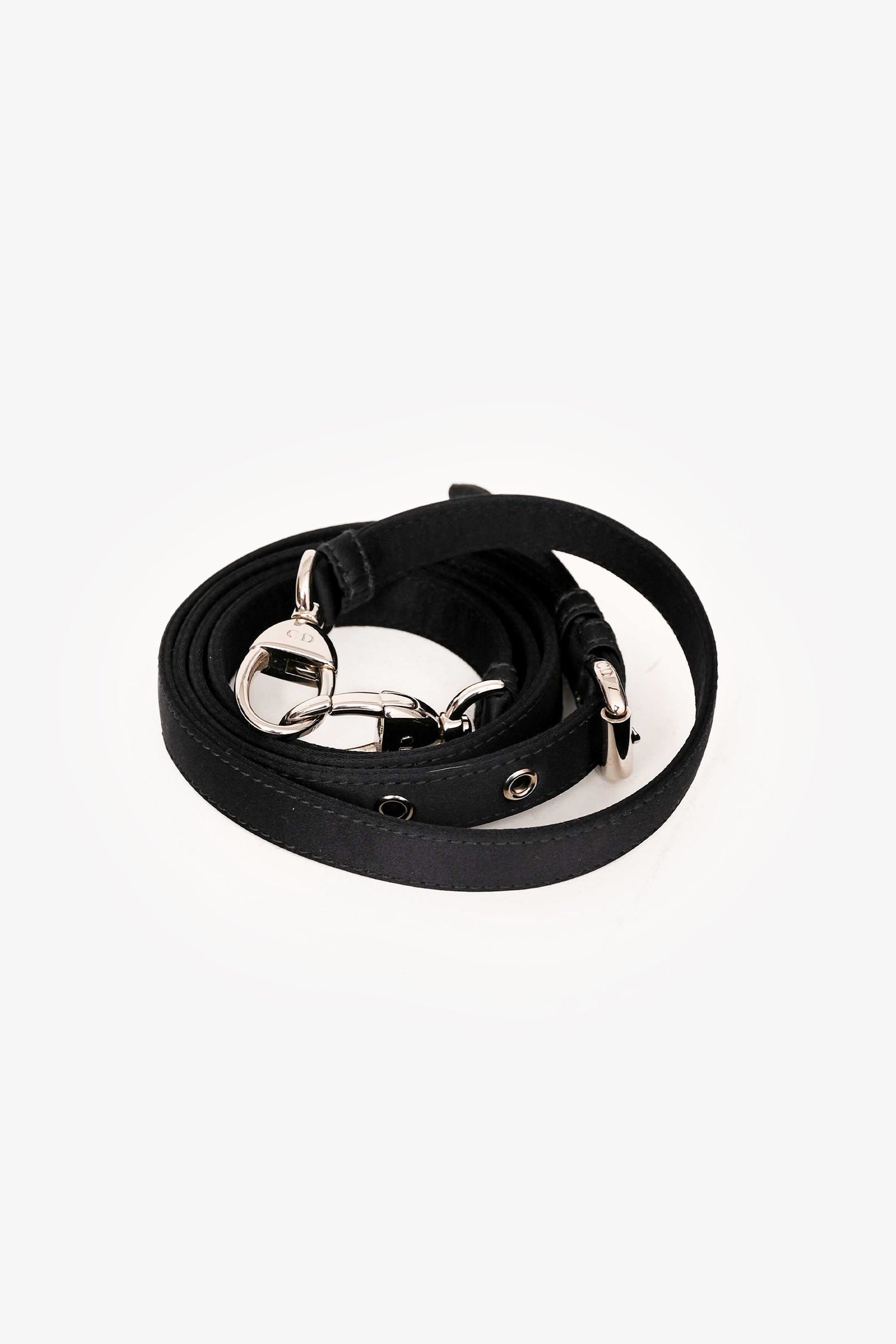 Christian Dior 2018 Black Satin Crystal Embellished Mini Lady Dior with Strap
