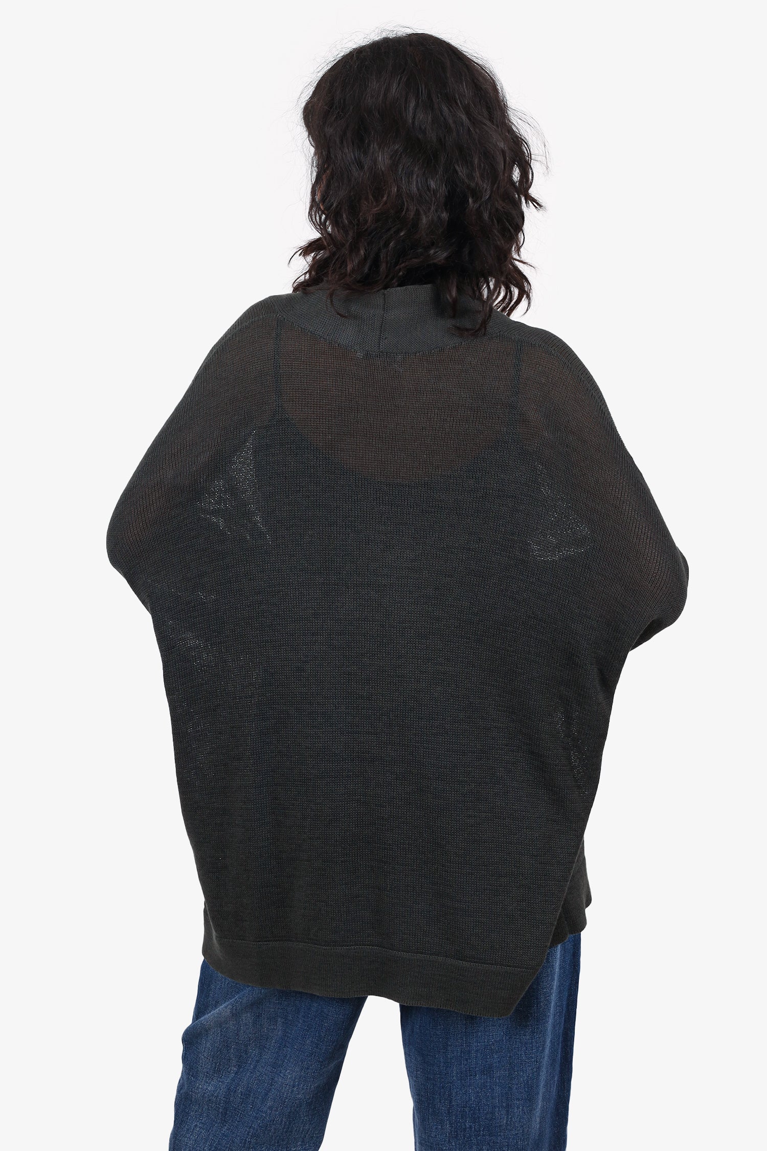 Brunello Cucinelli Grey Knitted Beaded Detail igan Size L