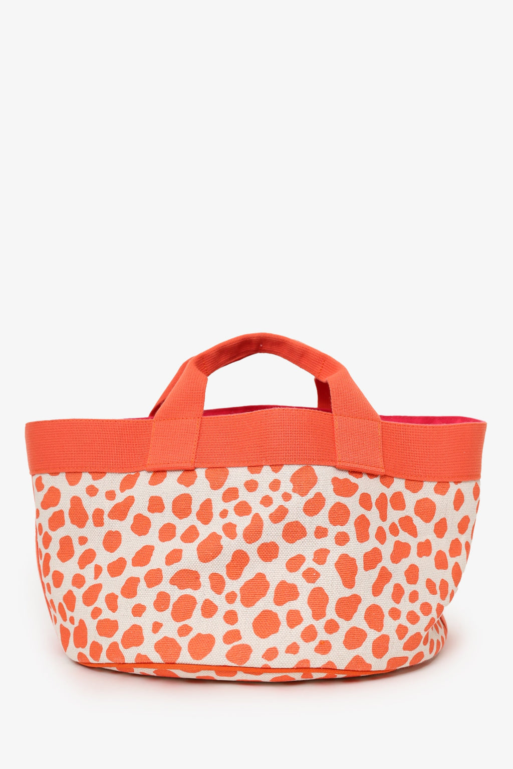 Hermès Kids Line Orange Canvas Animal Print Tote With Pouch