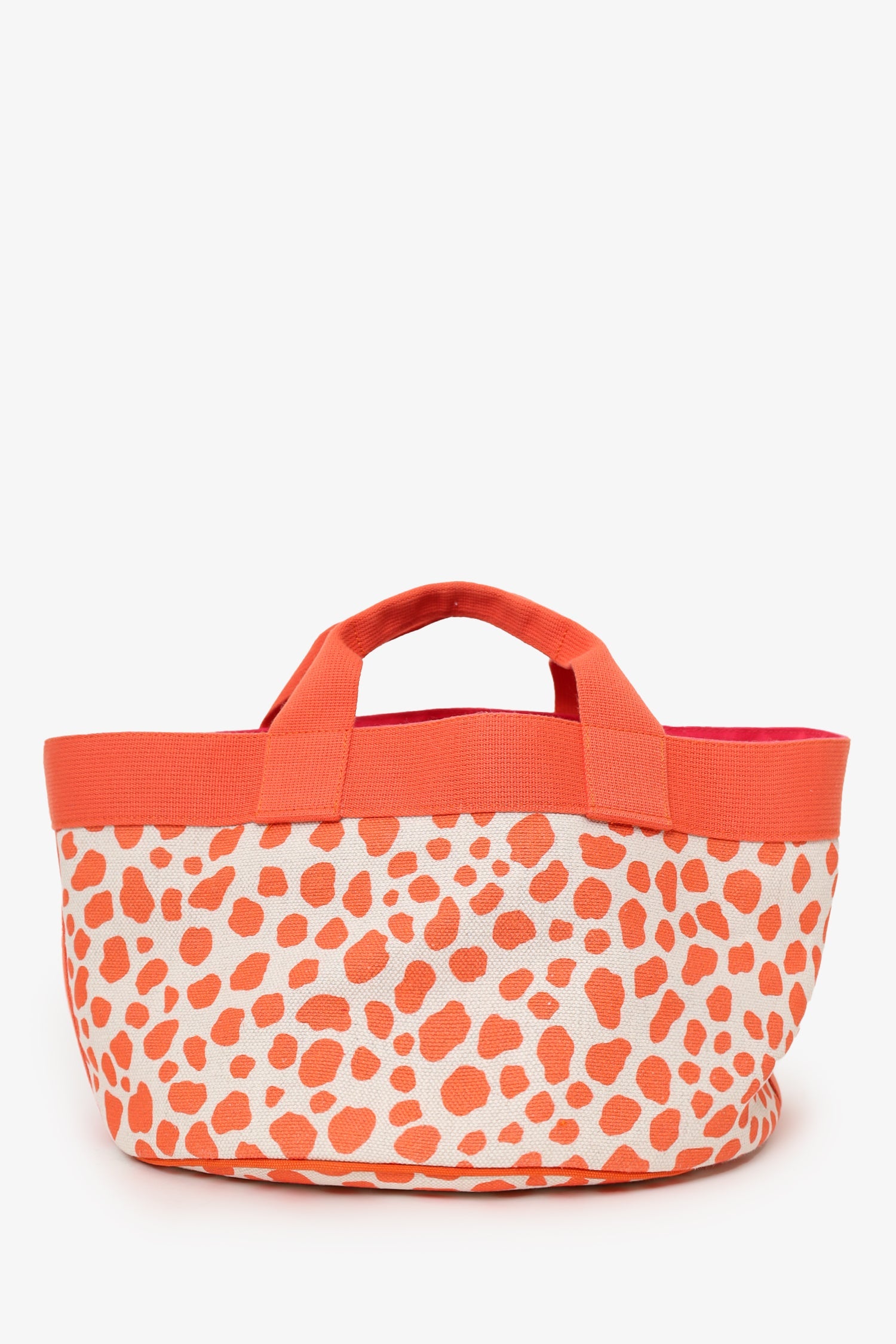 Hermès Kids Line Orange Canvas Animal Print Tote With Pouch