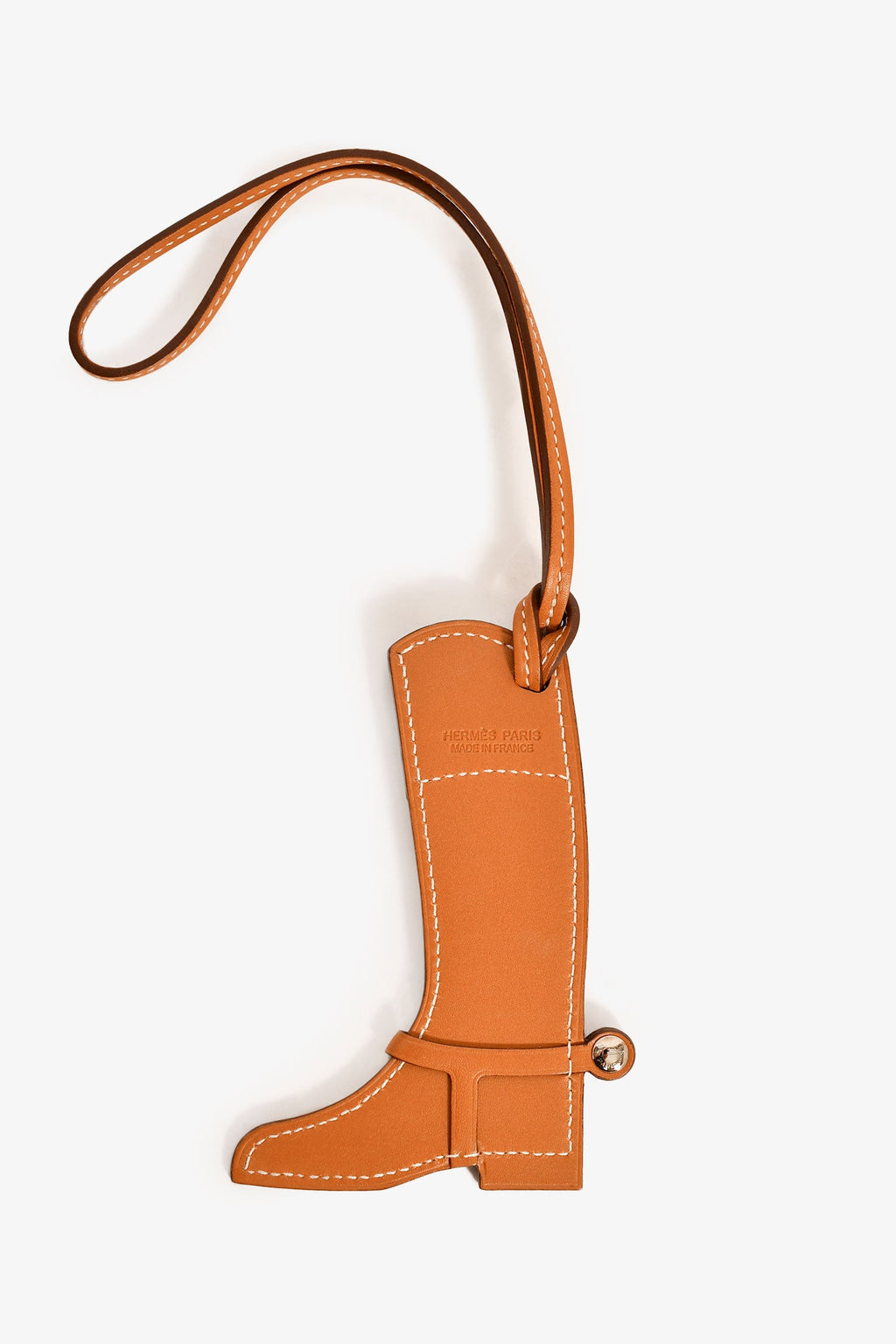 Hermès Brown Leather Paddock Boot Bag Charm