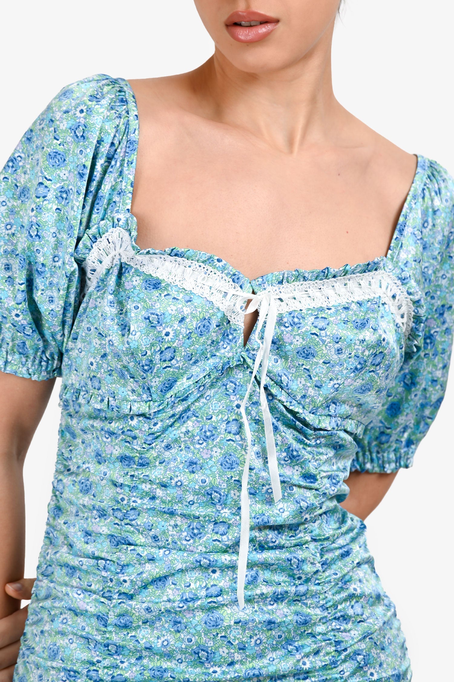 For Love & Lemons Blue Mini Dress Size L