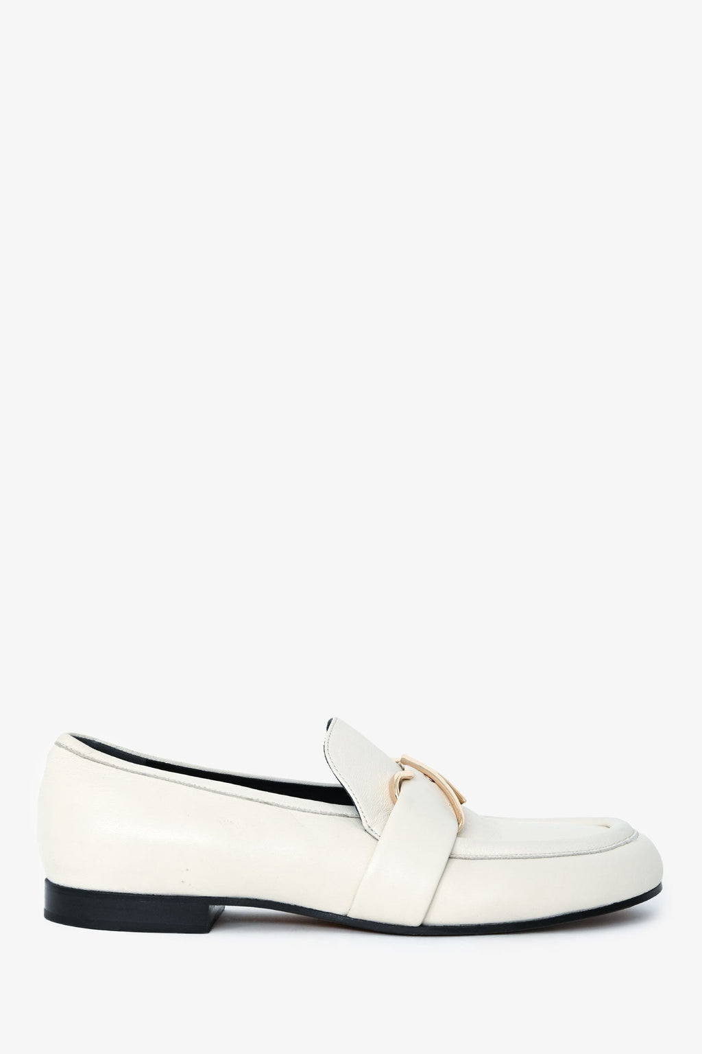 Proenza Schouler White Leather Loafers Size 40