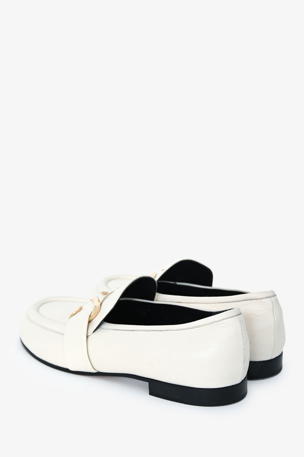 Proenza Schouler White Leather Loafers Size 40