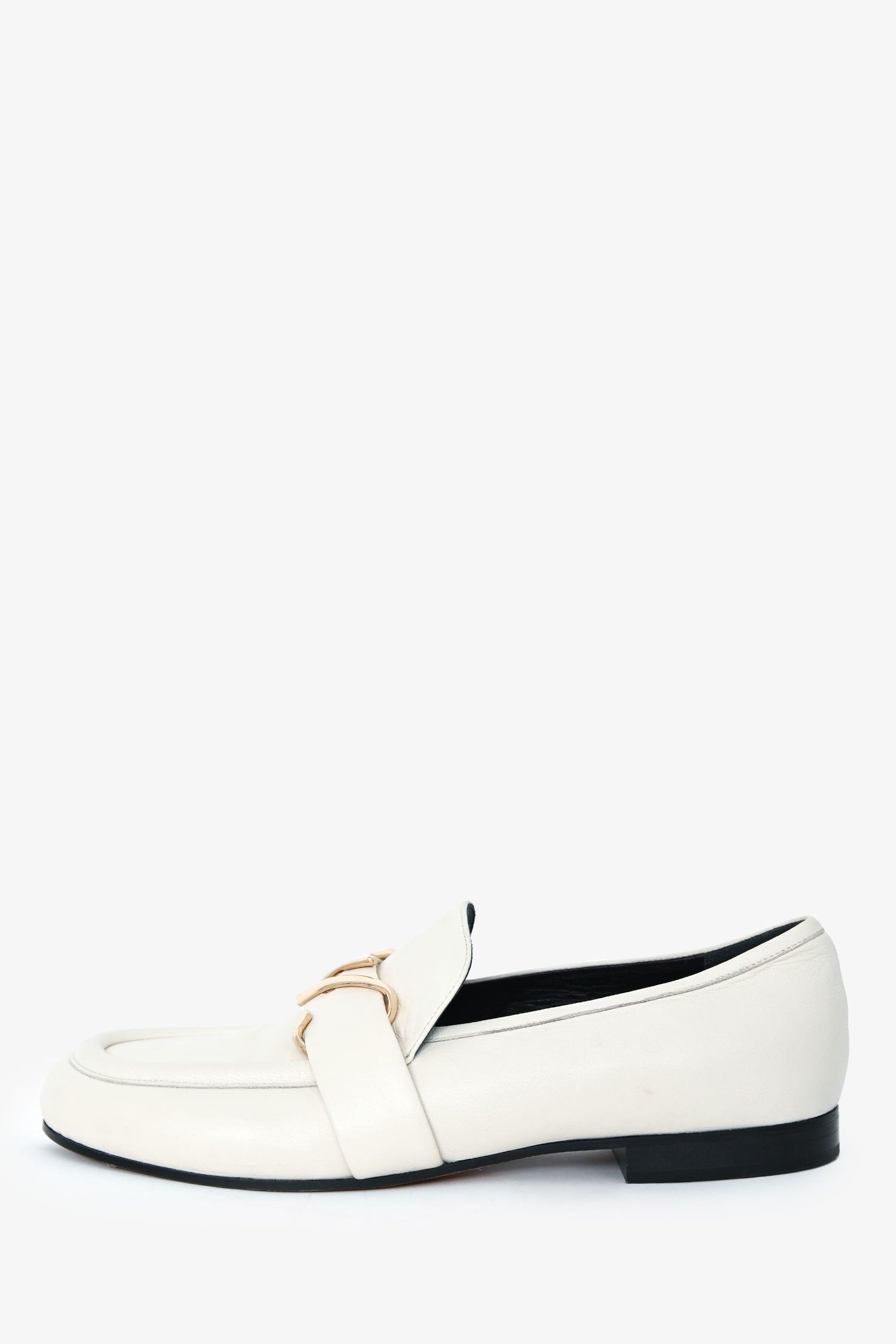 Proenza Schouler White Leather Loafers Size 40
