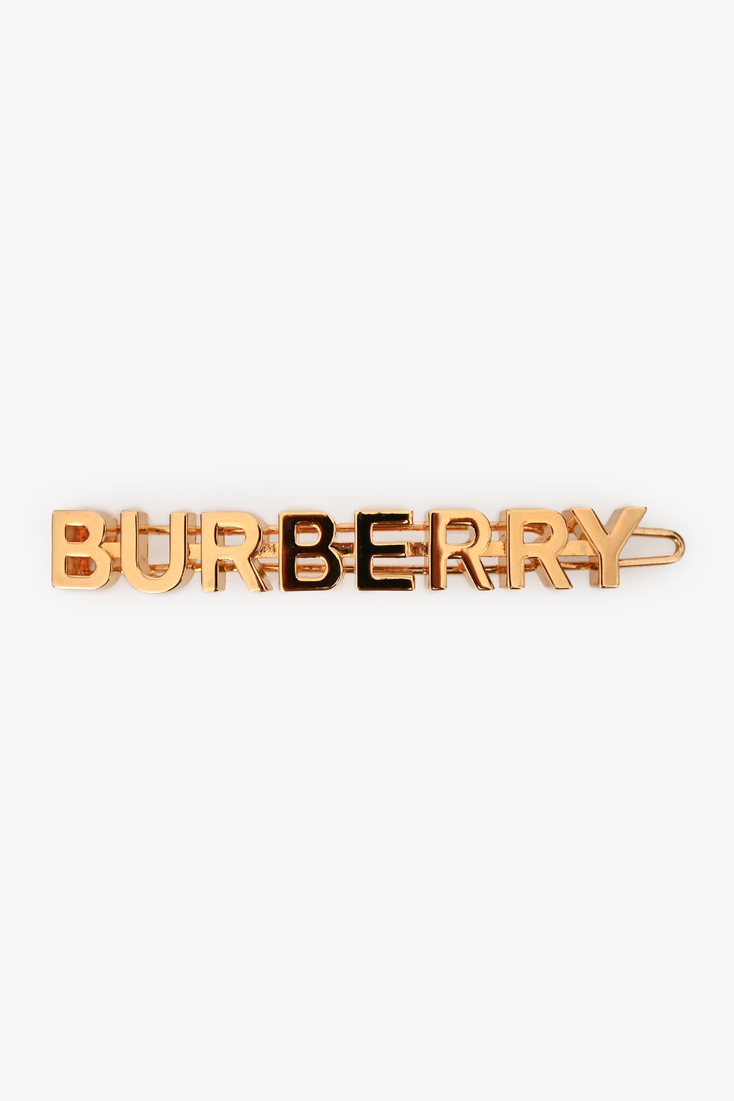Burberry Gold Tone Metal 'Burberry Love' Hair Clip