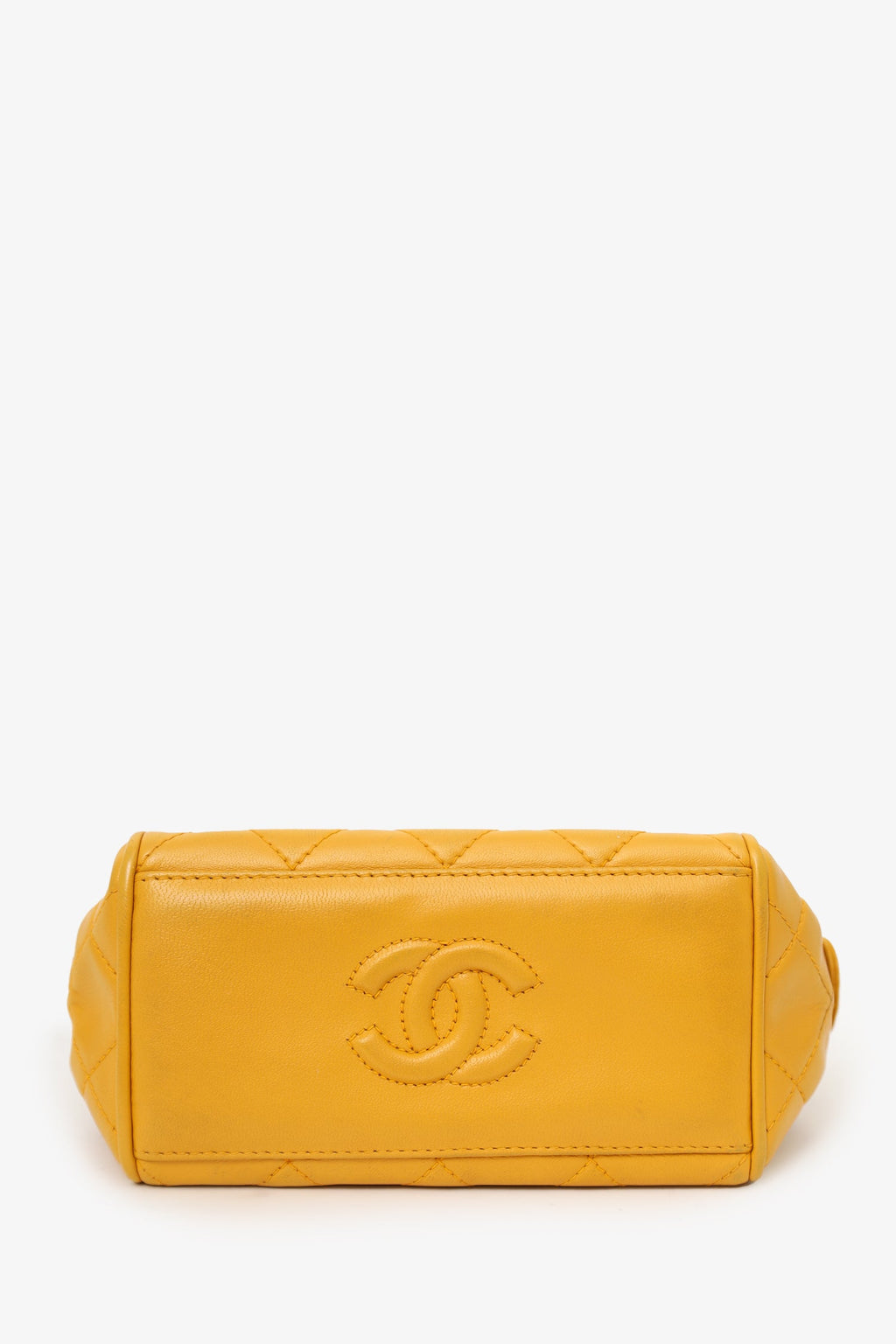Pre-Loved Chanel™ 1994-96 Yellow Quilted Lambskin Mini Square Bag