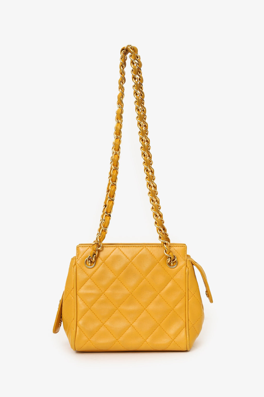 Pre-Loved Chanel™ 1994-96 Yellow Quilted Lambskin Mini Square Bag