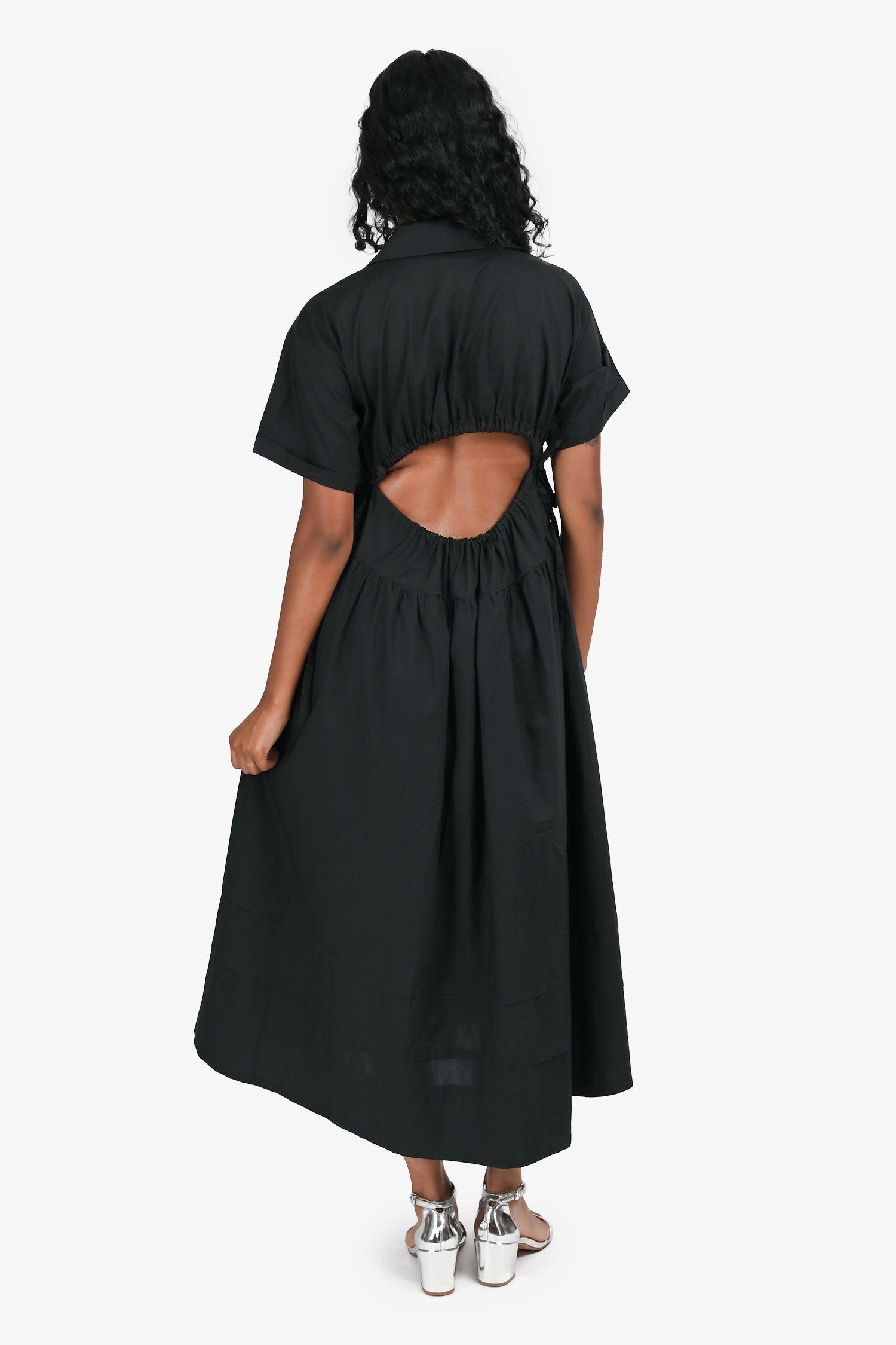 Acler Black Open-Back Maxi Dress Size 2