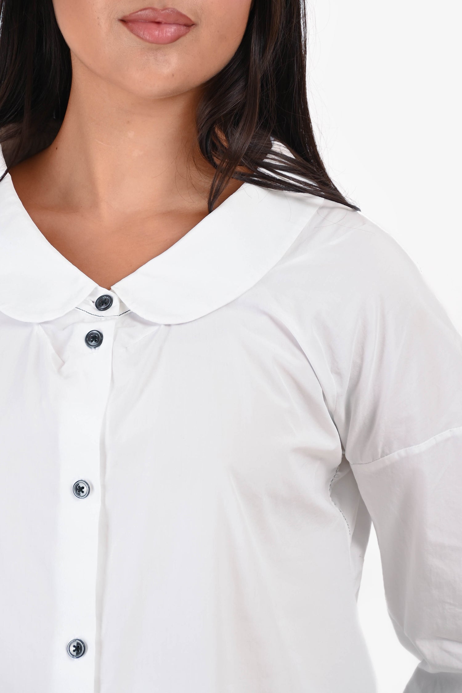 Marni White Peter Pan Collared Button Down Blouse Size 40