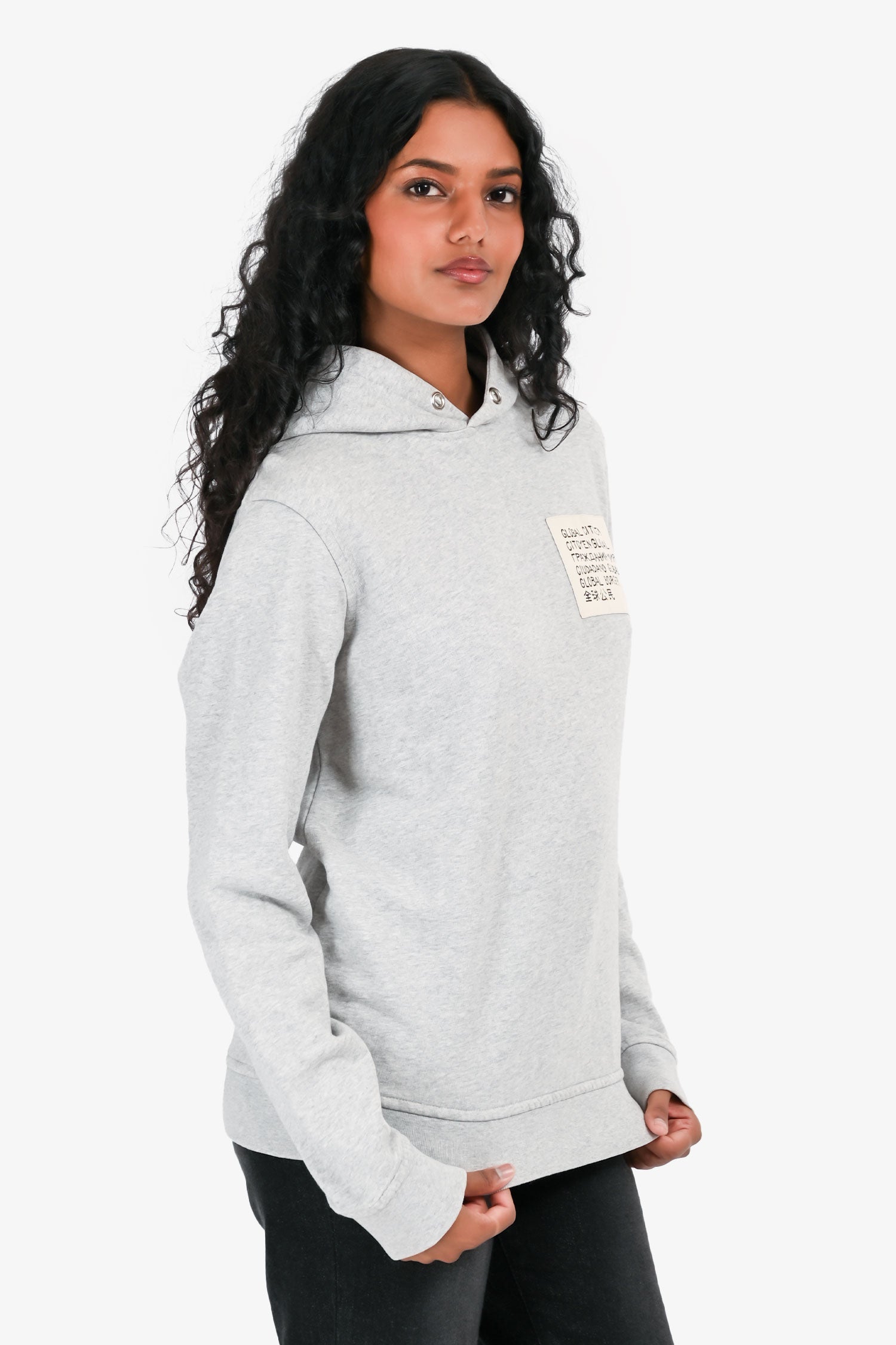 Ganni Grey Cotton "Global Citizen" Hoodie Size XS