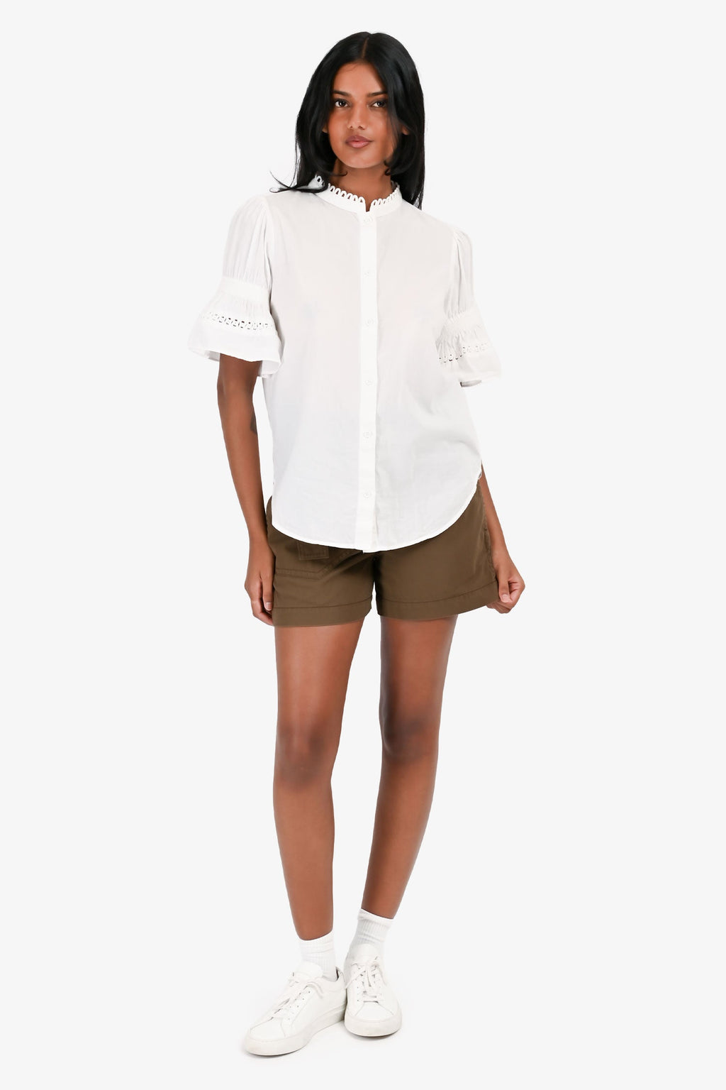 3.1 Phillip Lim Army Green Belted Shorts Size 0