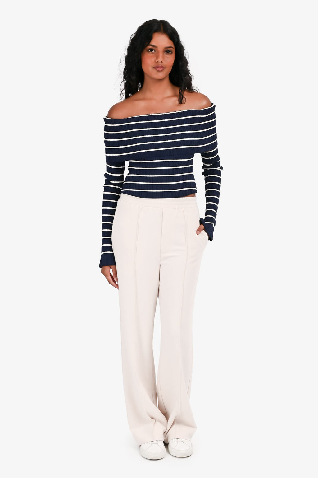 Sea New York Beige Front Seam Elastic Waist Pants Size XXS