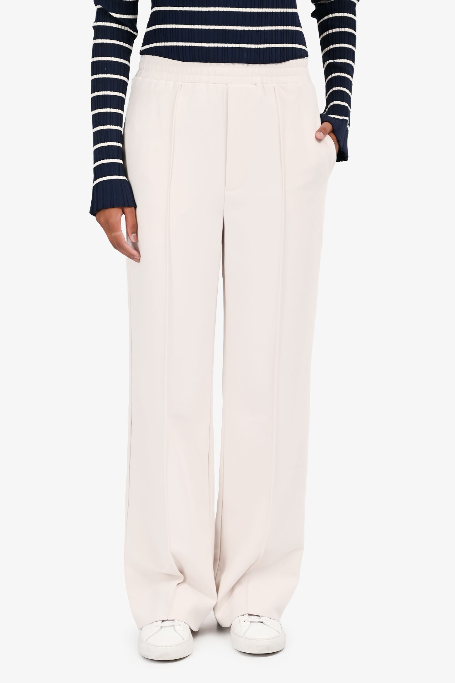 Sea New York Beige Front Seam Elastic Waist Pants Size XXS