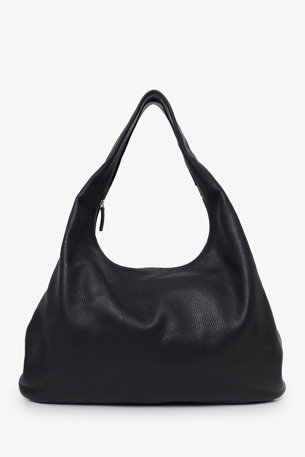 The Row Black Leather Medium Everyday Shoulder Bag