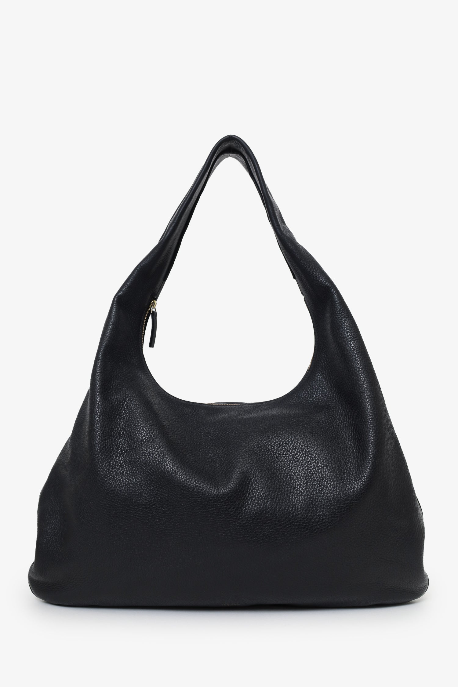 The Row Black Leather Medium Everyday Shoulder Bag