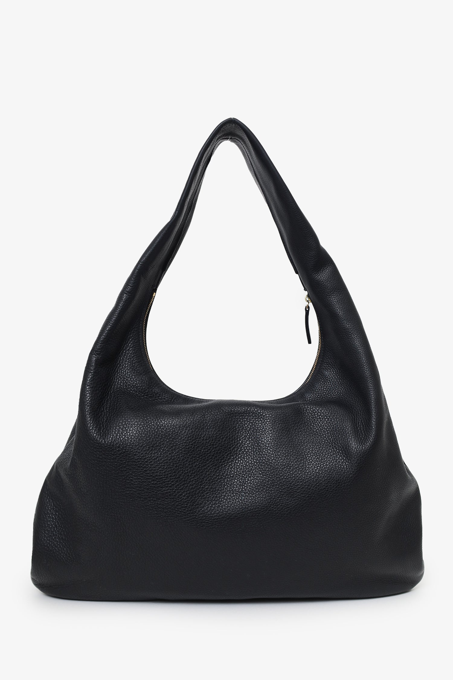 The Row Black Leather Medium Everyday Shoulder Bag