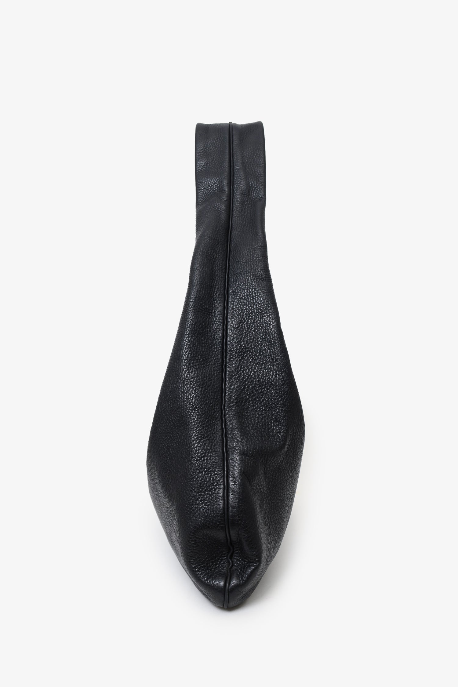 The Row Black Leather Medium Everyday Shoulder Bag