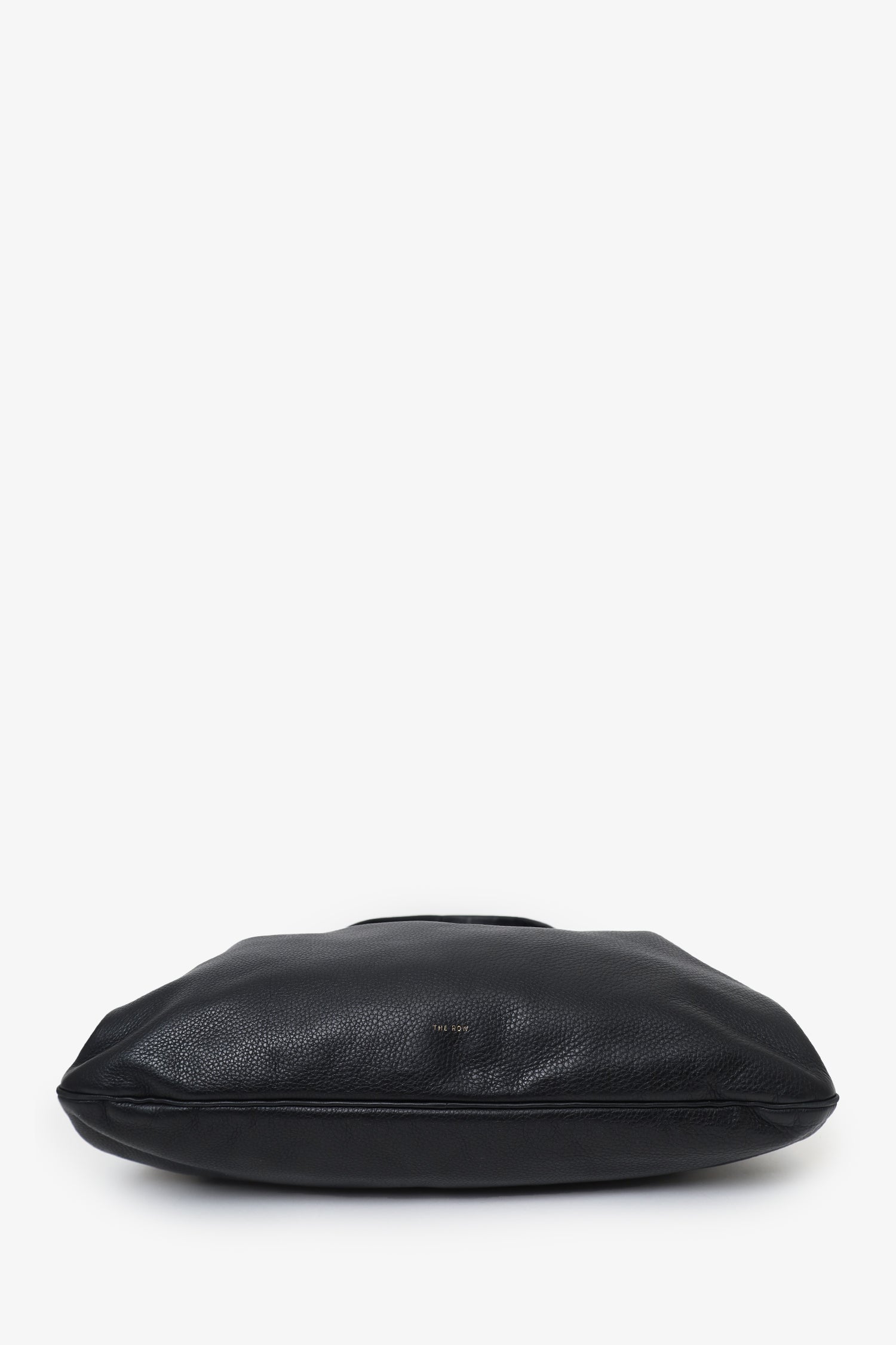 The Row Black Leather Medium Everyday Shoulder Bag